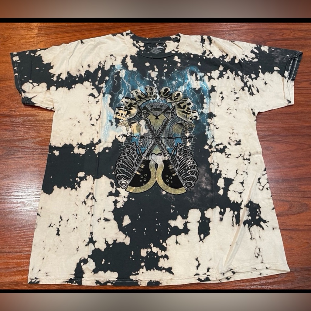 Nwt Fasion Nova Hardcore Bleached Tee Men’s Size Xl & S